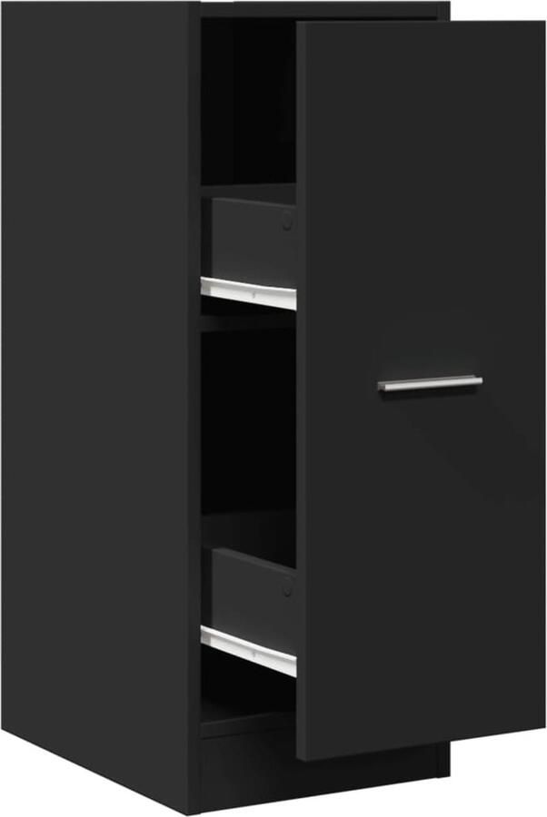 VidaXL Apothekerskast 30x41x77 5 cm bewerkt hout zwart