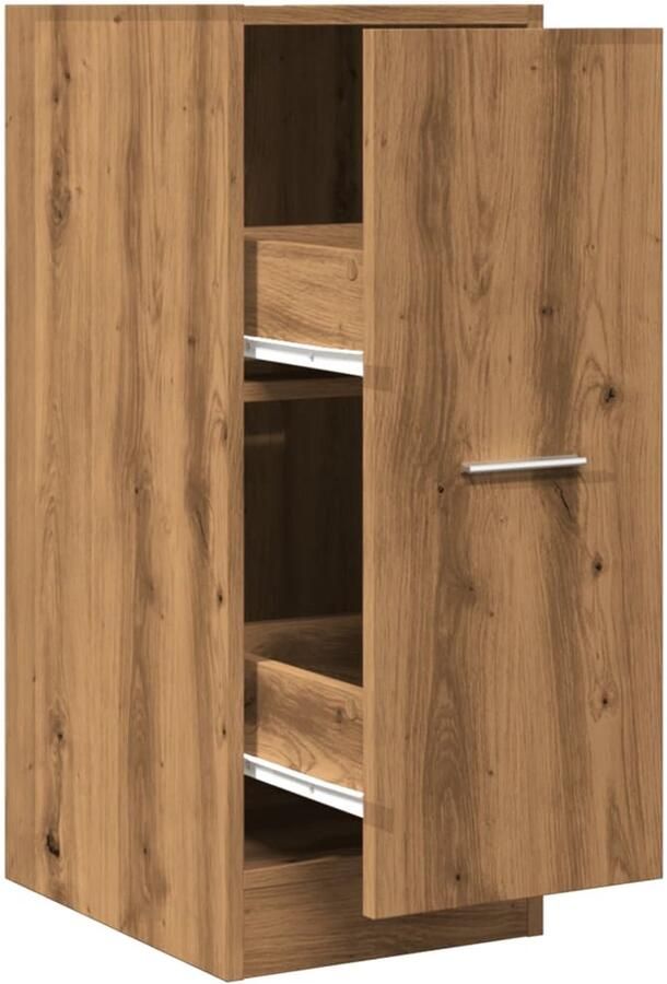 VidaXL Apothekerskast 30x41x77 5 cm eikenhout