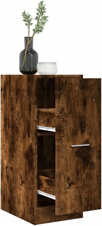 VidaXL Apothekerskast 30x41x77 5 cm Gerookt Eiken Apothekerskast Apothekerskasten Apothekerskast Keuken Apotheekkast