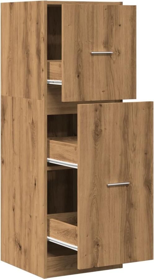 VidaXL Apothekerskast 40x41x118 cm bewerkt hout artisanaal eikenkleur - Foto 2