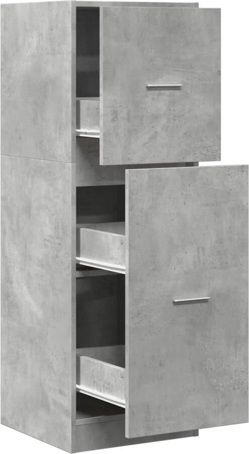 VidaXL Apothekerskast 40x41x118 cm bewerkt hout betongrijs