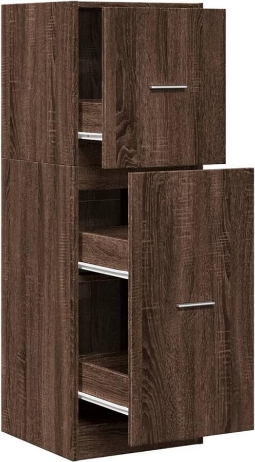 VidaXL Apothekerskast 40x41x118 cm Bruin Eiken Apothekerskast Apothekerskasten Apothekerskast Keuken Apotheekkast