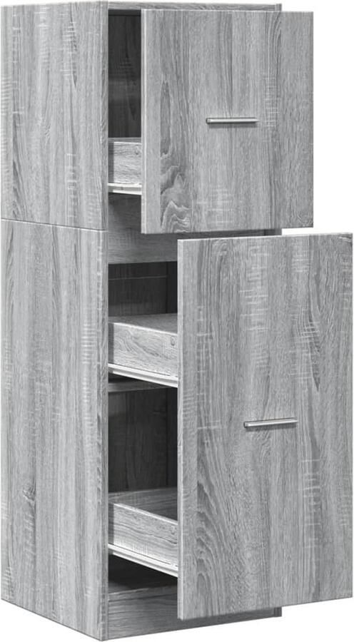 VidaXL Apothekerskast 40x41x118 cm bewerkt hout grijs sonoma eiken