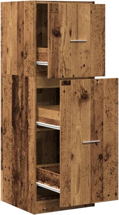 VidaXL Apothekerskast 40x41x118 cm bewerkt hout oud houtkleurig