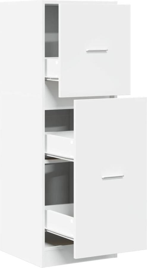 VidaXL Apothekerskast 40x41x118 cm bewerkt hout wit - Foto 2