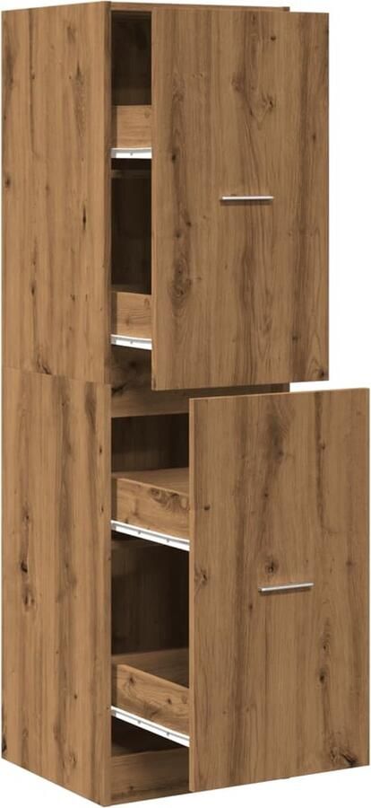 VidaXL Apothekerskast 40x41x144 5 cm bewerkt hout artisanaal eiken
