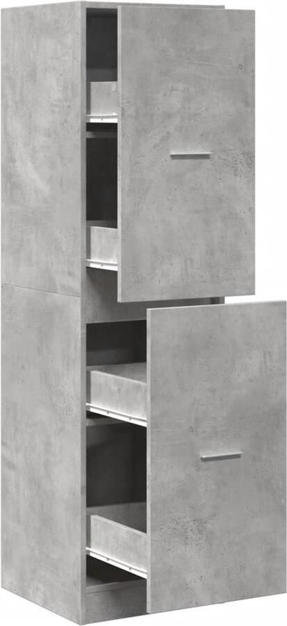 VidaXL Apothekerskast 40x41x144 5 cm bewerkt hout betongrijs