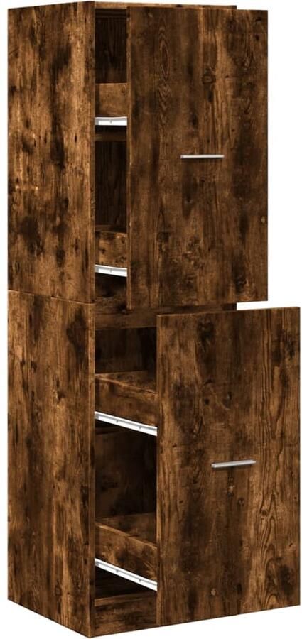 VidaXL Apothekerskast Gerookt Eiken 4 Lades Apothekerskast Apothekerskasten Apothekerskast Keuken Apotheekkast