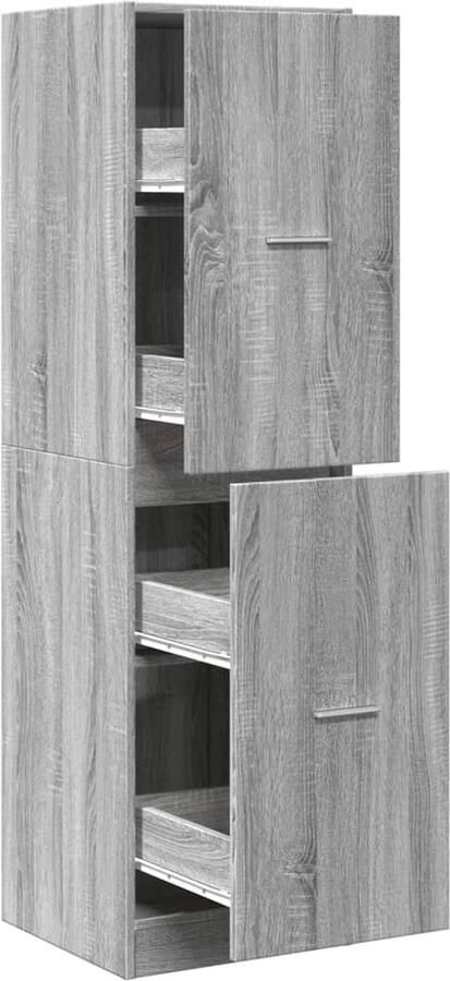 VidaXL Apothekerskast 40x41x144 5 cm bewerkt hout grijs sonoma eiken