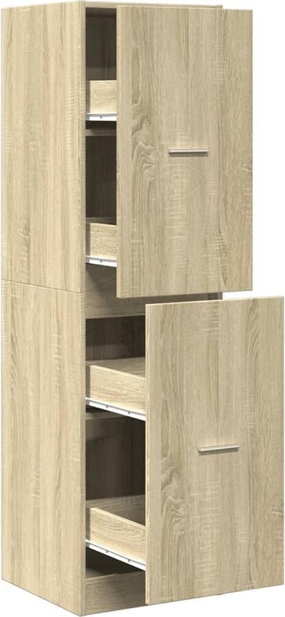 VidaXL Apothekerskast 40x41x144 5 cm bewerkt hout sonoma eikenkleurig