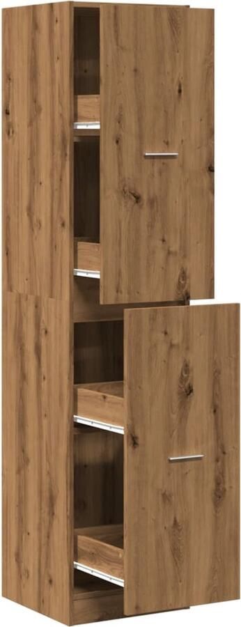 VidaXL Apothekerskast 40x41x174 5 cm bewerkt hout artisanaal eiken