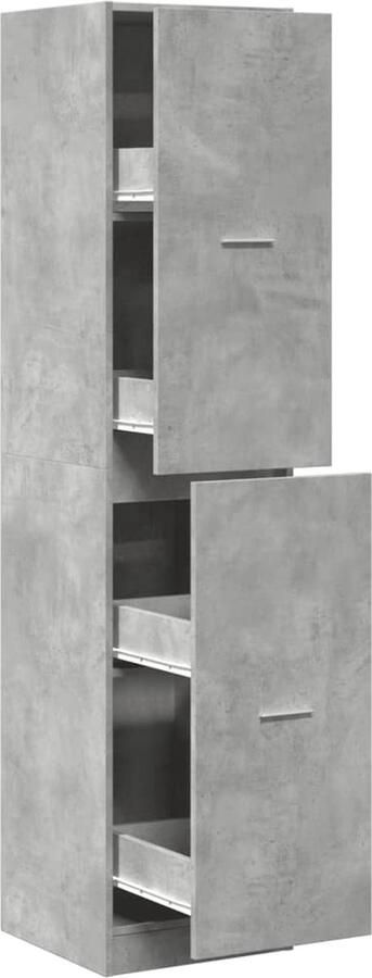 VidaXL Apothekerskast 40x41x174 5 cm bewerkt hout betongrijs