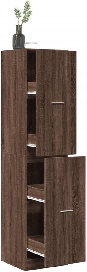 VidaXL Apothekerskast 40x41x174 5 cm bewerkt hout bruin eikenkleurig