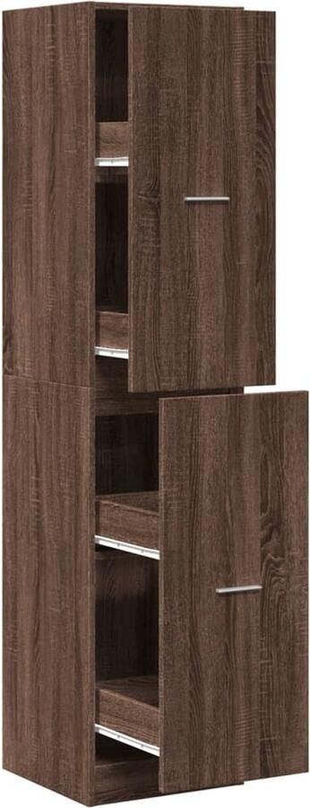 VidaXL Apothekerskast 40x41x174 5 cm bewerkt hout bruin eikenkleurig