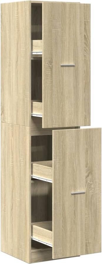 VidaXL Apothekerskast 40x41x174 5 cm bewerkt hout sonoma eikenkleurig