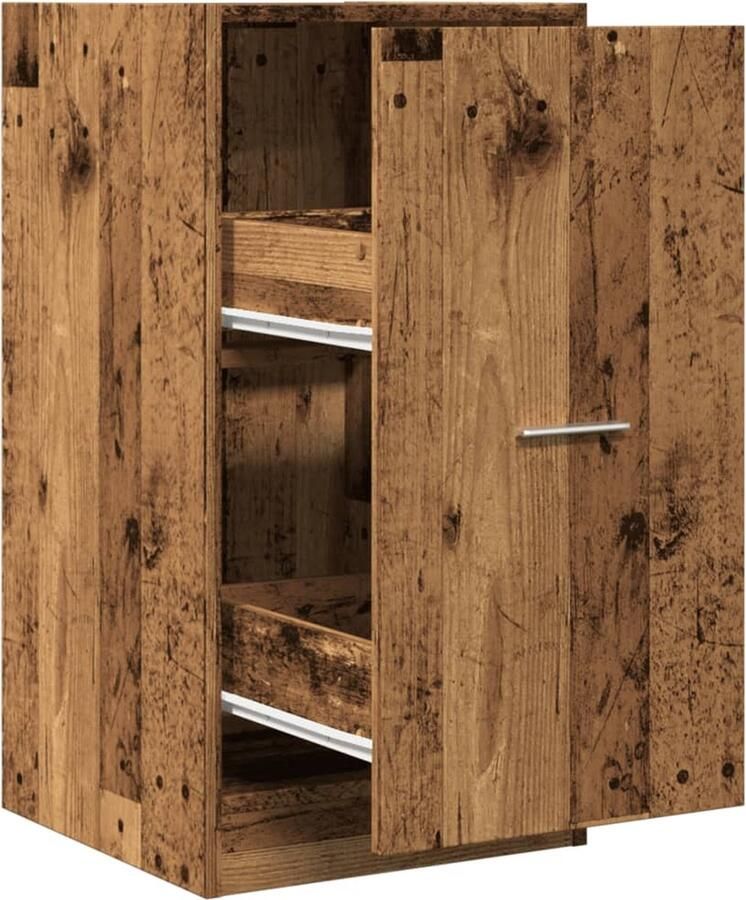 VidaXL Apothekerskast 40x41x77 5 cm bewerkt hout oud houtkleurig