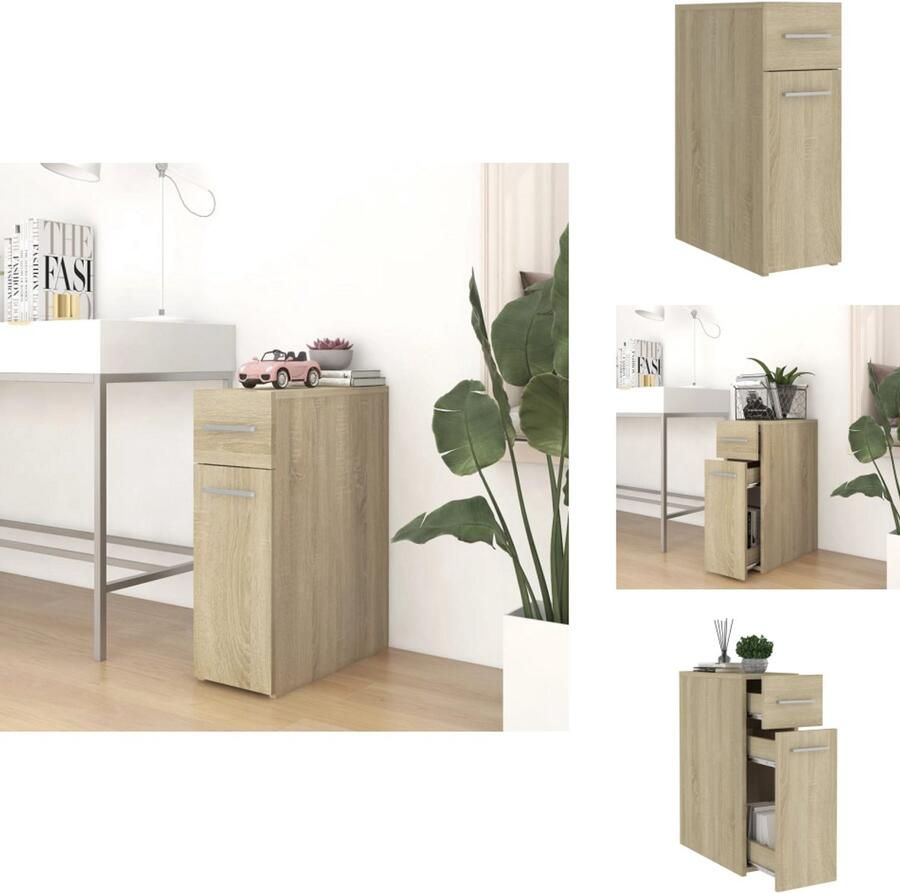 VidaXL Apothekerskast Apothekerskasten Kast Kasten Apothekerskast 20x45 5x60 cm bewerkt hout sonoma eikenkleurig
