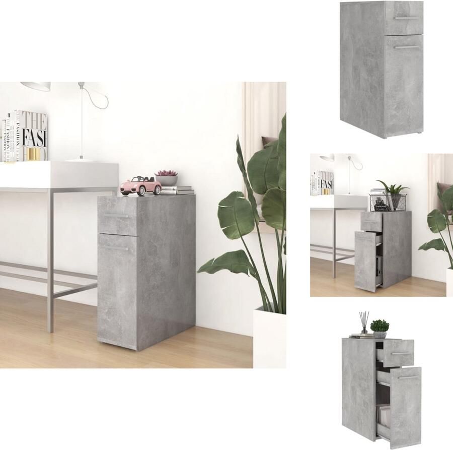 VidaXL Apothekerskast Apothekerskasten Kast Kasten Apothekerskast 20x45 5x60 cm bewerkt hout betongrijs