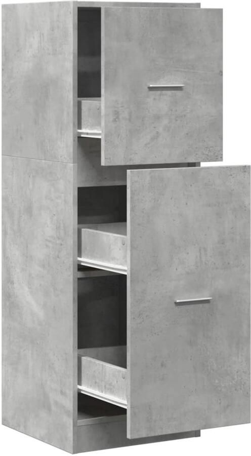 VidaXL Apothekerskast betongrijs 40x41x118 cm