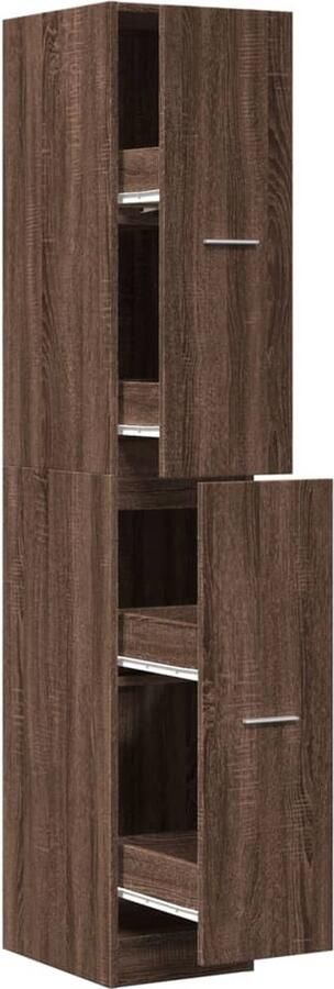 VidaXL Apothekerskast 30x41x174 5 cm bewerkt hout bruin eikenkleurig