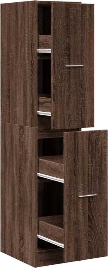 VidaXL Apothekerskast Bruin Eiken 4 Lades Apothekerskast Apothekerskasten Apothekerskast Keuken Apotheekkast