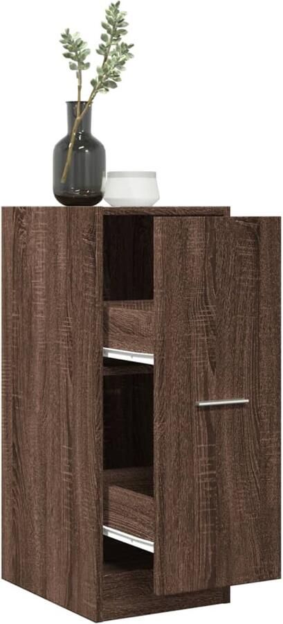 VidaXL Apothekerskast Bruineiken 2 lades 30x41x77 5 cm Apothekerskast Apothekerskasten Apothekerskast Keuken Apotheekkast