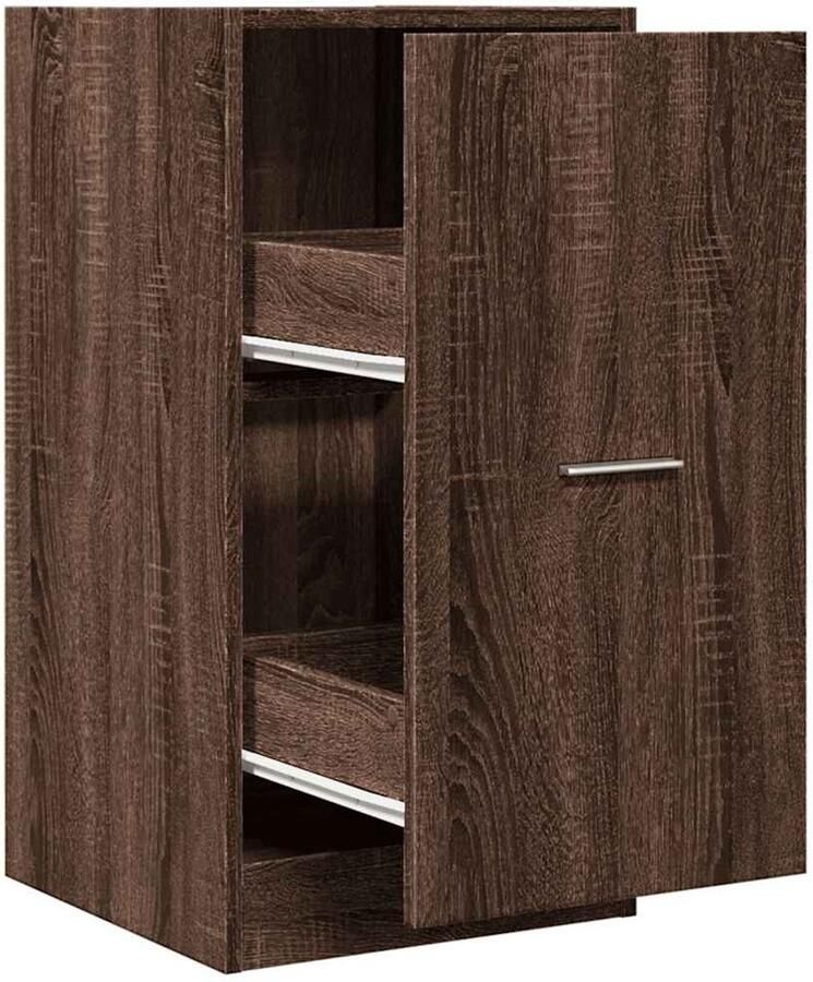 VidaXL Apothekerskast Bruineiken 2 Lades 40x41x77 5 cm Apothekerskast Apothekerskasten Apothekerskast Keuken Apotheekkast