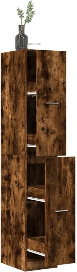 VidaXL Apothekerskast Gerookt Eiken 174 5 cm Apothekerskast Apothekerskasten Apothekerskast Keuken Apotheekkast