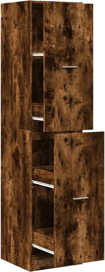 VidaXL Apothekerskast 40x41x174 5 cm bewerkt hout gerookt eikenkleurig