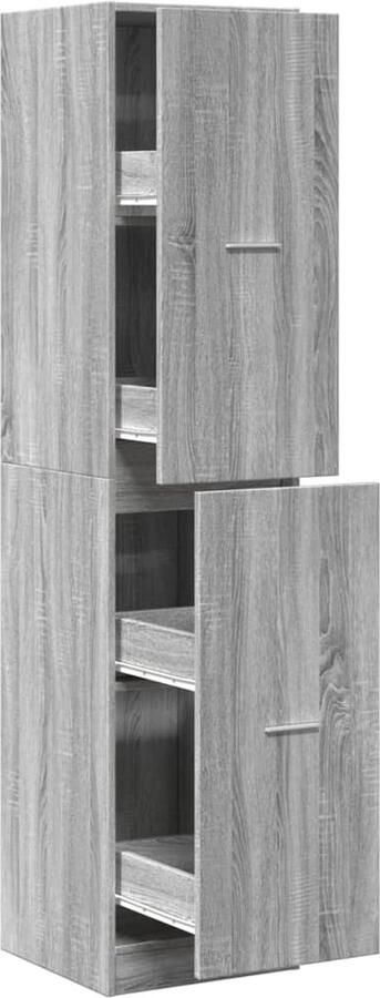 VidaXL Apothekerskast 40x41x174 5 cm bewerkt hout grijs sonoma eiken