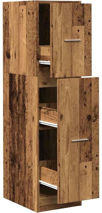 VidaXL Apothekerskast oud houtkleurig 30x41x118 cm