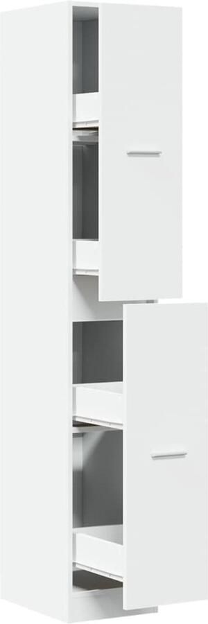 VidaXL Apothekerskast wit 4 lades 174 5 cm hoog