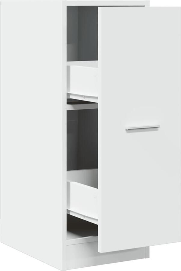 VidaXL Apothekerskast 30x41x77 5 cm bewerkt hout wit