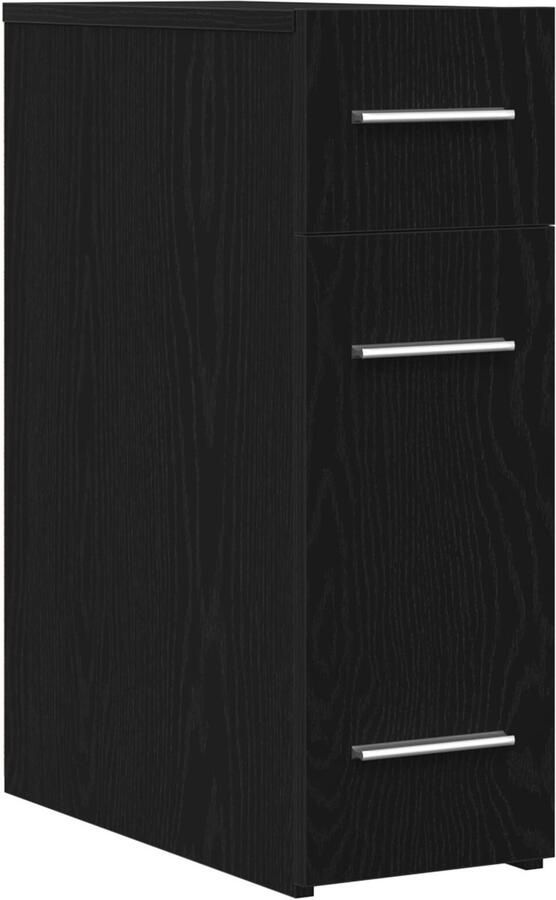 VidaXL Apothekerskast Zwart eiken 20 x 45.5 x 60 cm Bewerkt hout