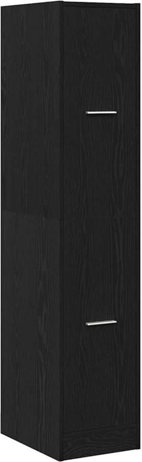 VidaXL Apothekerskast 30x41x144 5 cm bewerkt hout zwart eikenkleurig