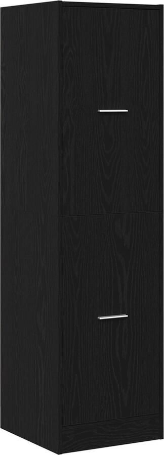 VidaXL Apothekerskast Zwarte Eiken 40x41x144 5 cm Gefabriceerd Hout