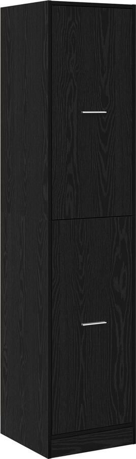 VidaXL Apothekerskast Zwart eiken 40 x 41 x 174.5 cm Bewerkt hout