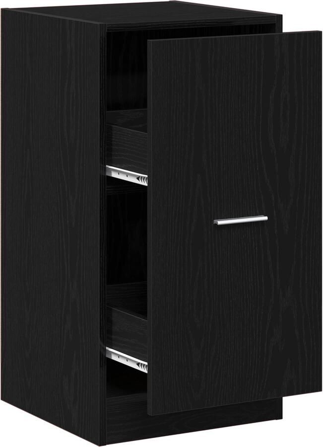 VidaXL Apothekerskast Zwart Eiken Bewerkt Hout 40 x 41 x 77 5 cm