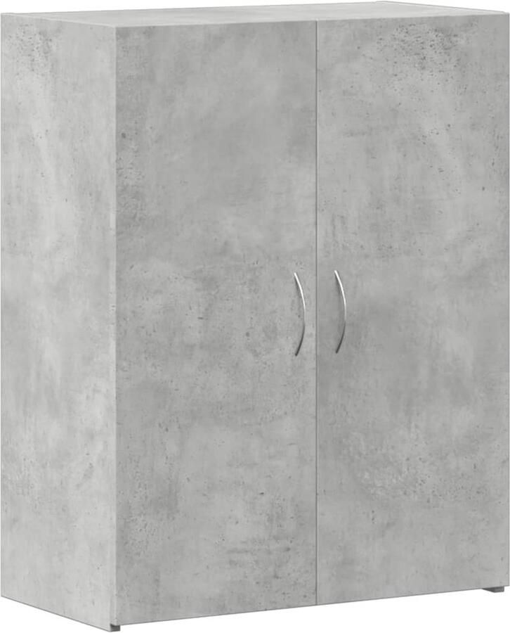 VidaXL -Archiefkast-60x32x77 5-cm-bewerkt-hout-betongrijs