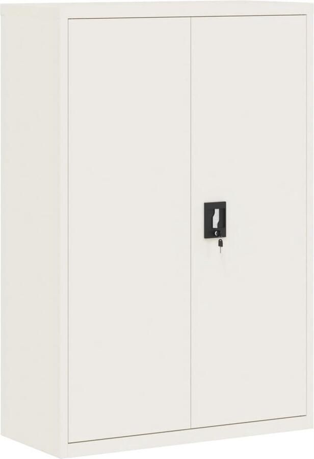 VidaXL Archiefkast 90x40x140 cm Staal Wit Archiefkast Boekenkast Opbergkast Kantooraccessoires Bureauinrichting