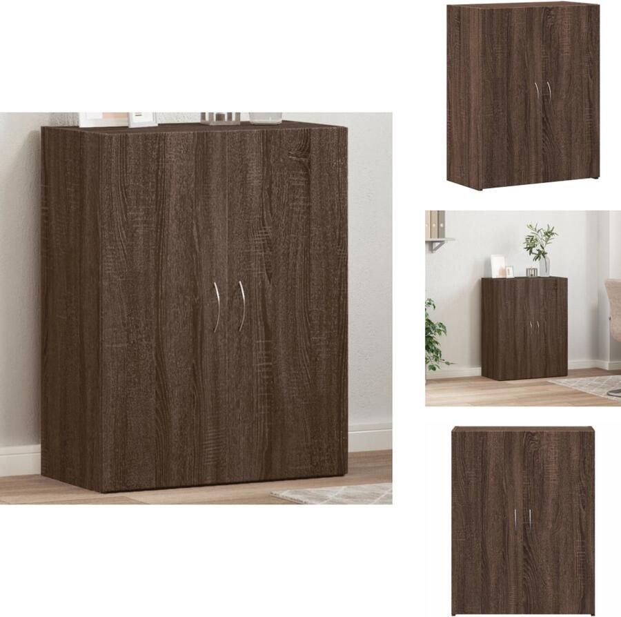 VidaXL Archiefkast Archiefkasten Opbergkast Kantoorkast Archiefkast 60x32x77 5 cm bewerkt hout sonoma eiken