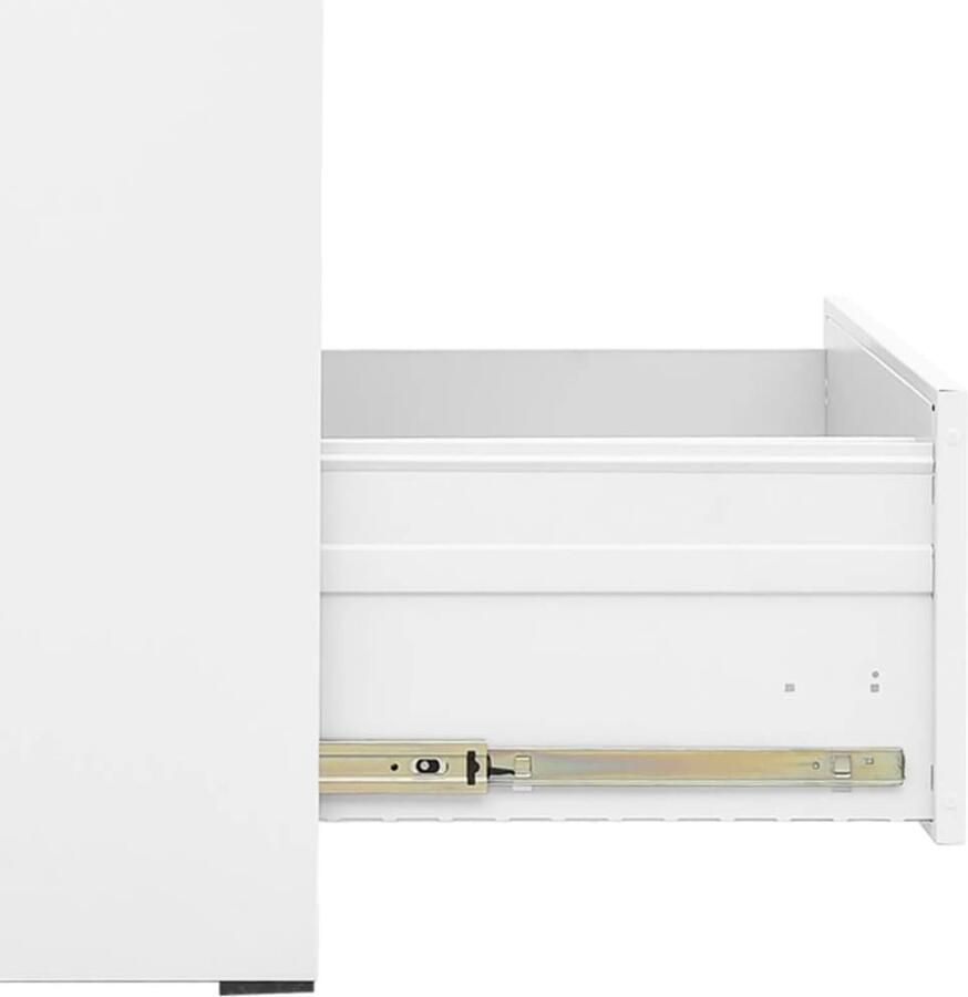 VidaXL Archiefkast Staal Wit 2 Lades 46x62x72 5 cm Archiefkast Metalen Kast Staalkast Witte Kast Bureau Accessoires