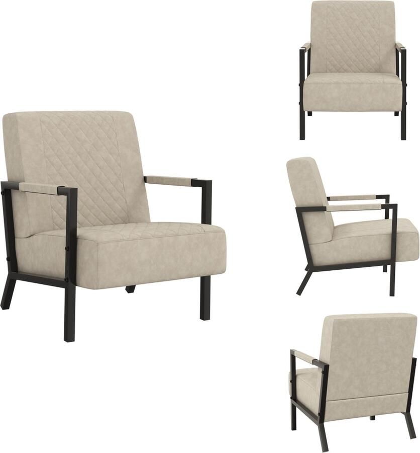 VidaXL Armstoel Armstoelen Stoel Stoelen Fauteuil kunstleer lichtgrijs