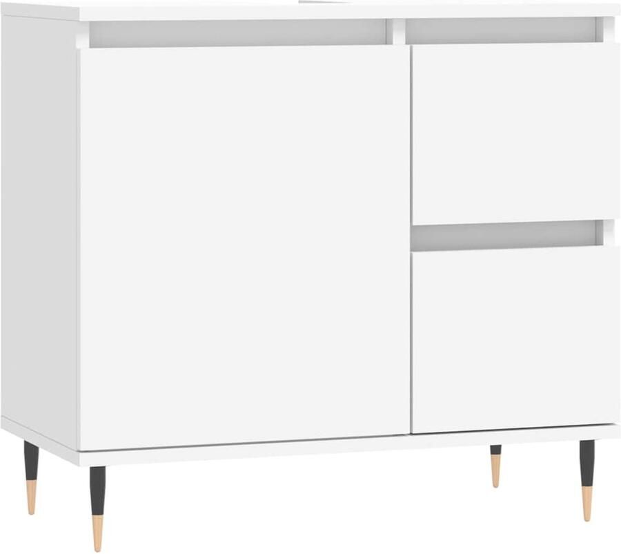 VidaXL Badkamerkast 65x33x60 cm bewerkt hout wit