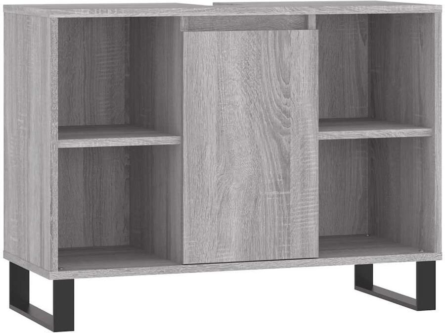 VidaXL Badkamerkast 80x33x60 cm bewerkt hout grijs sonoma eikenkleurig
