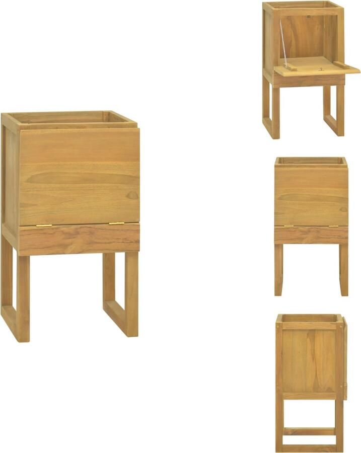 VidaXL Badkamerkast Badkamerkasten Badkamer Kast Badkamerkastje Badkamerkast 41x40x75 cm massief teakhout