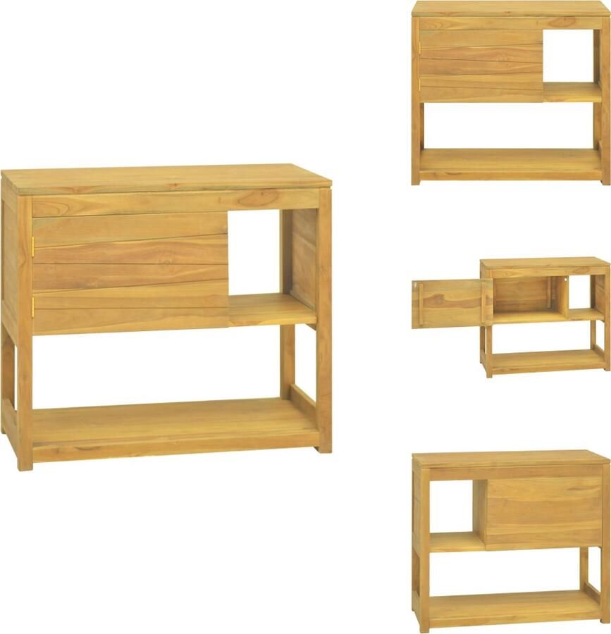 VidaXL Badkamerkast Badkamerkasten Badkamer Kast Badkamerkastje Badkamerkast 85x40x75 cm massief teakhout