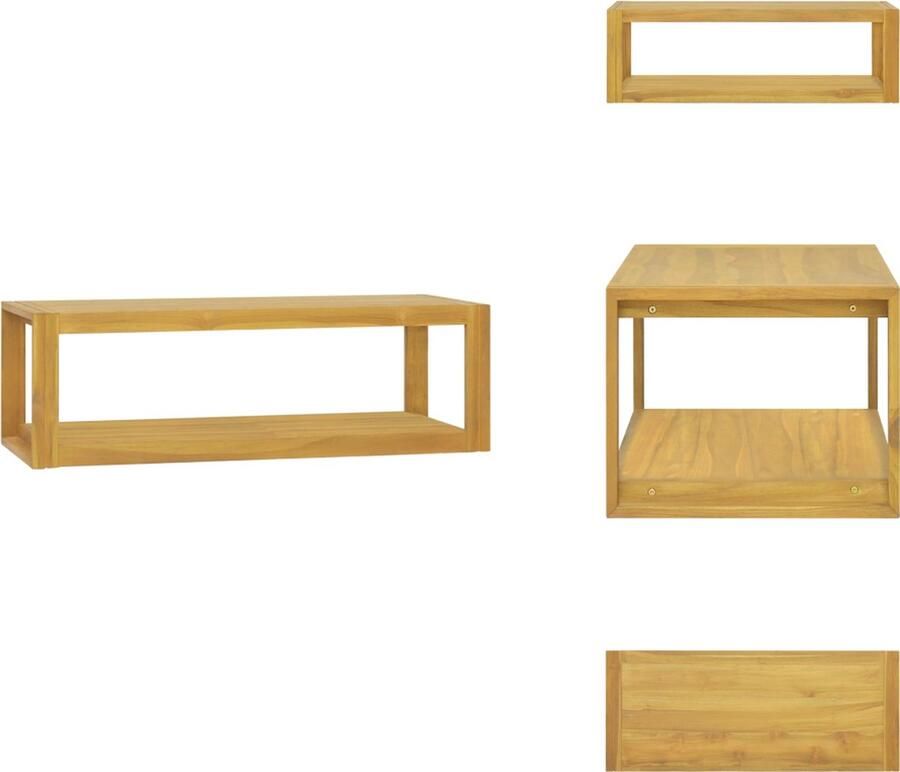 VidaXL Badkamerkast Badkamerkasten Badkamer Kast Badkamerkastje Badkamerwandkast 110x45x35 cm massief teakhout