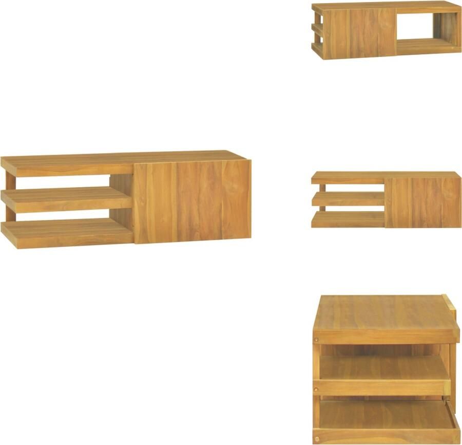 VidaXL Badkamerkast Badkamerkasten Badkamer Kast Badkamerkastje Badkamerwandkast 90x40x30 cm massief teakhout