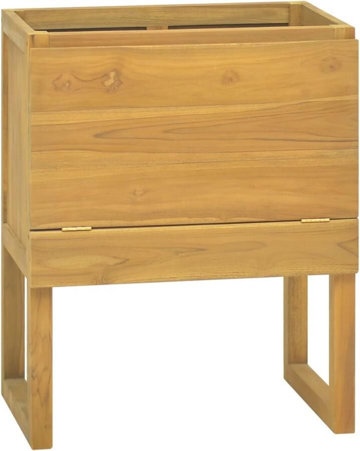 VidaXL Badkamerkast Massief teakhout 60x40x75 cm Badkamerkast Teakwood Badkamerspiegel Tweedehands Badkamermeubilair Vintage Badkamerkast Badkamerkasten Online Design Badkamerkast - Foto 2